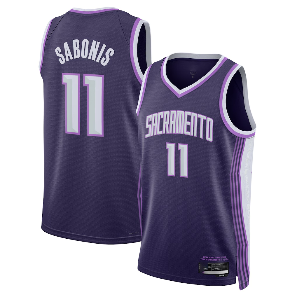STECN S.Kings #11 Domantas Sabonis Purple 2025-2026 Swingman Jerseys - City Edition