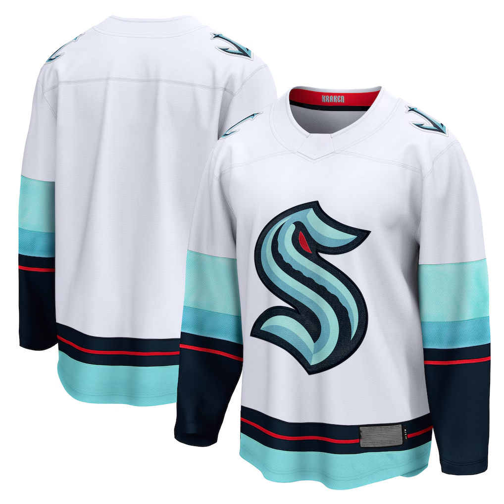 STECN S.Kraken White Away Breakaway Jerseys