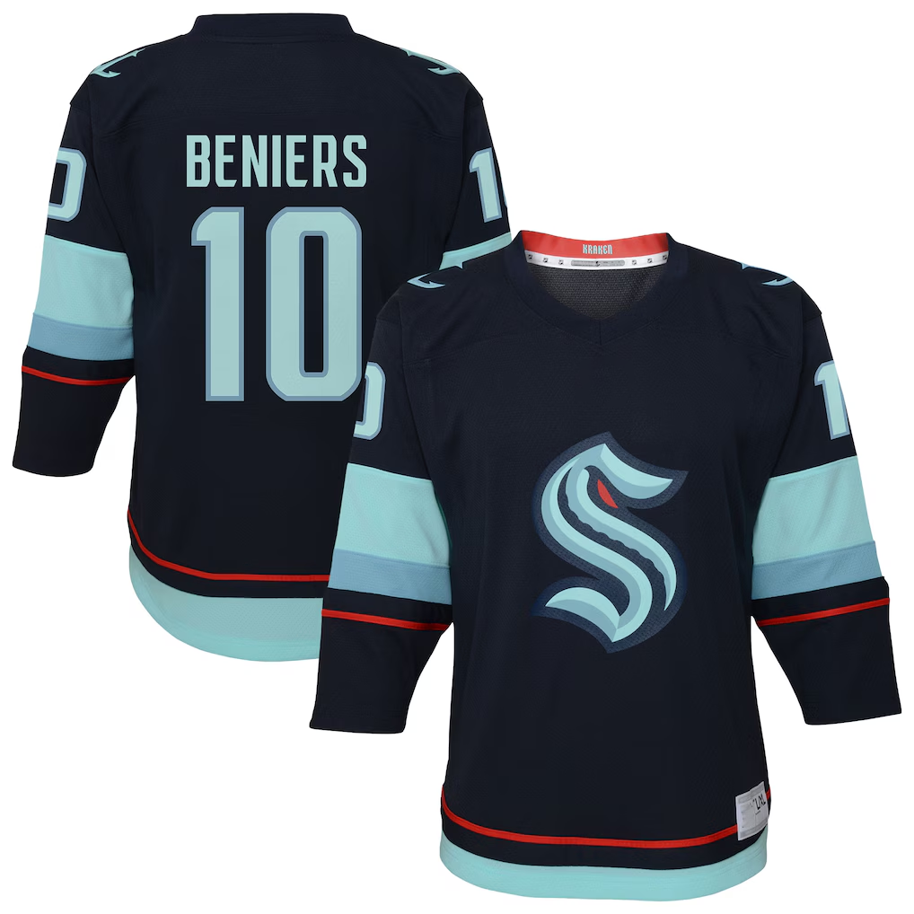 STECN S.Kraken #10 Matty Beniers Navy Alternate Replica Player Jerseys