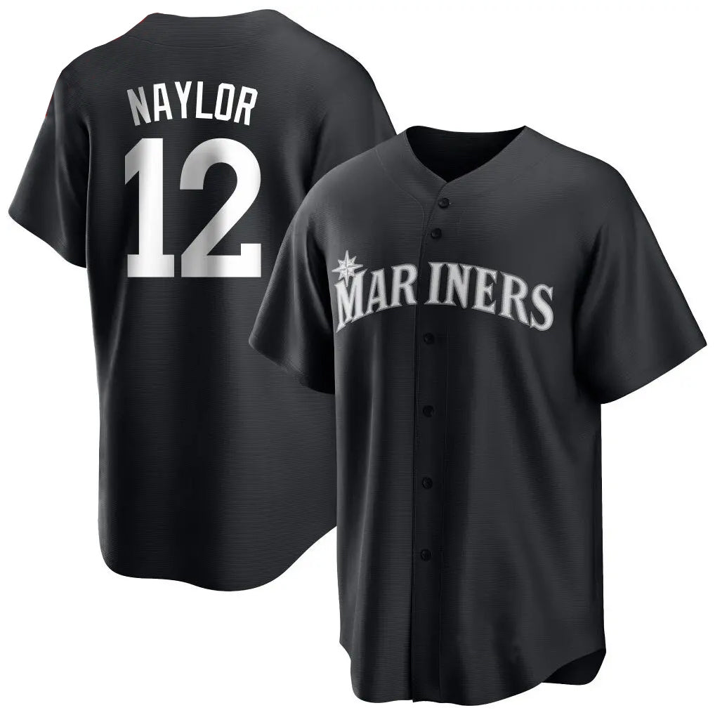 STECN S.Mariners #12 Josh Naylor Player Black Home Limited Stitched Jerseys