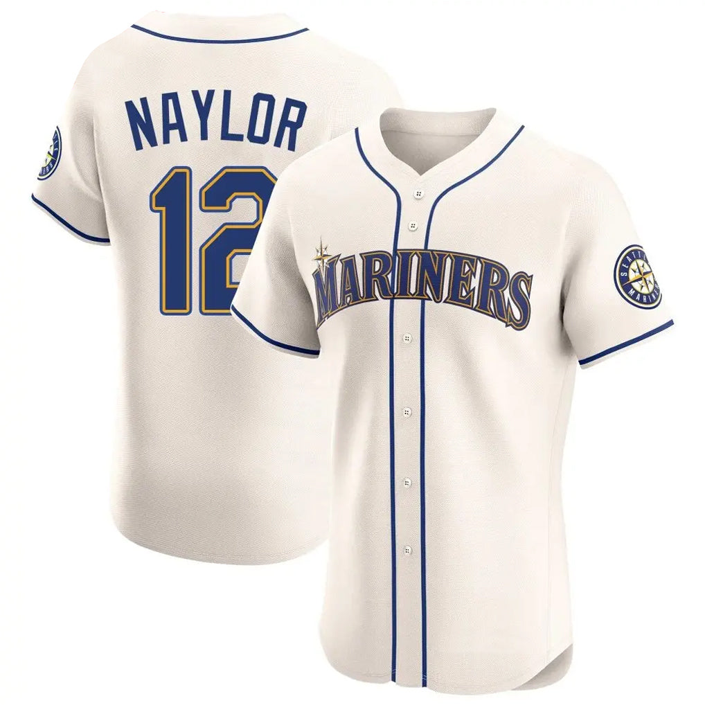 STECN S.Mariners #12 Josh Naylor Player Cream Home Limited Elite Stitched Jerseys