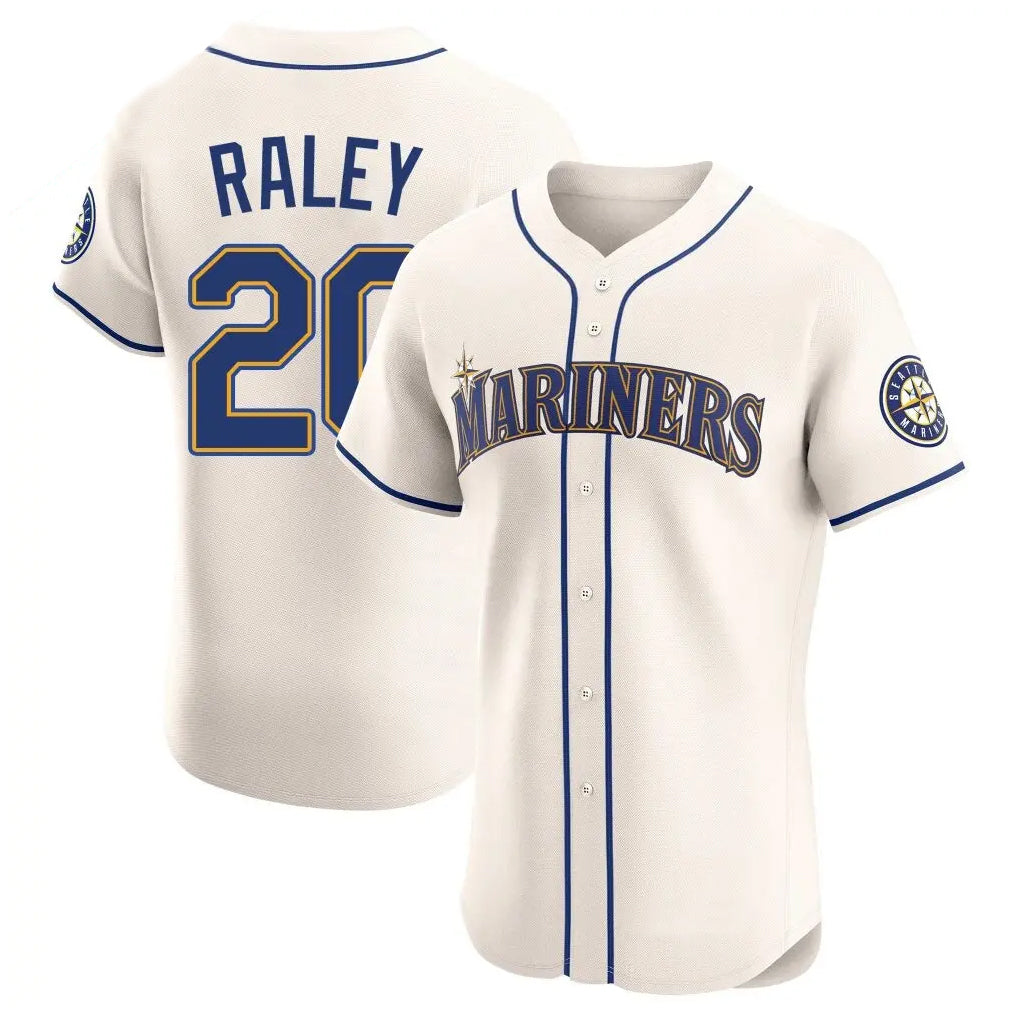 STECN S.Mariners #20 Luke Raley Player Cream Home Limited Elite Stitched Jerseys