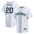STECN S.Mariners #20 Luke Raley Player White Home Game Stitched Jerseys