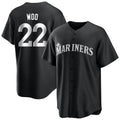 STECN S.Mariners #22 Bryan Woo Player Black Home Limited Stitched Jerseys