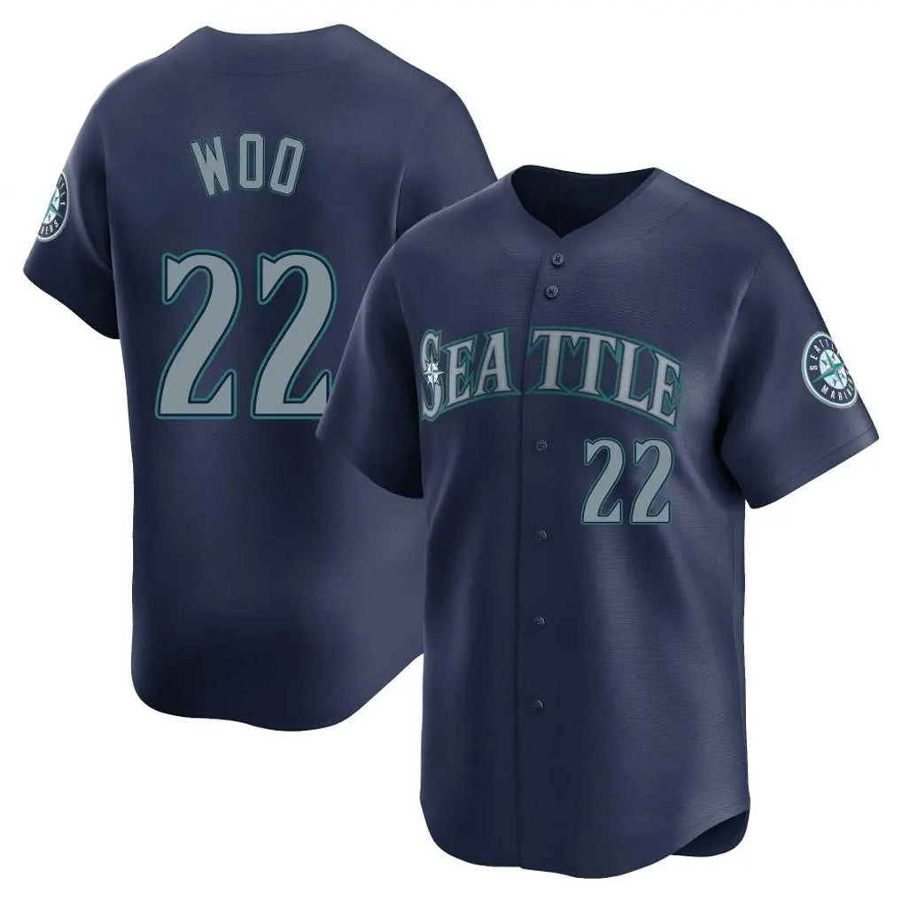 STECN S.Mariners #22 Bryan Woo Player Navy Home Limited Stitched Jerseys