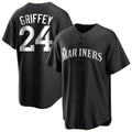 STECN S.Mariners #24 Ken Griffey Jr Player Black Home Limited Stitched Jerseys