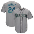 STECN S.Mariners #24 Ken Griffey Jr Player Gray Cool Base Home Game Stitched Jerseys