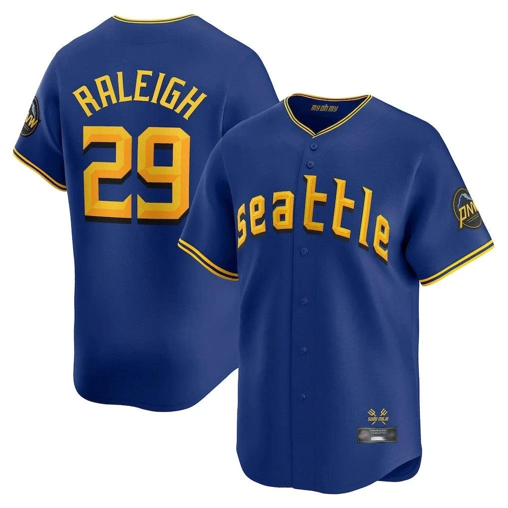 STECN S.Mariners #29 Cal Raleigh Player Royal City Connect Home Limited Stitched Jerseys