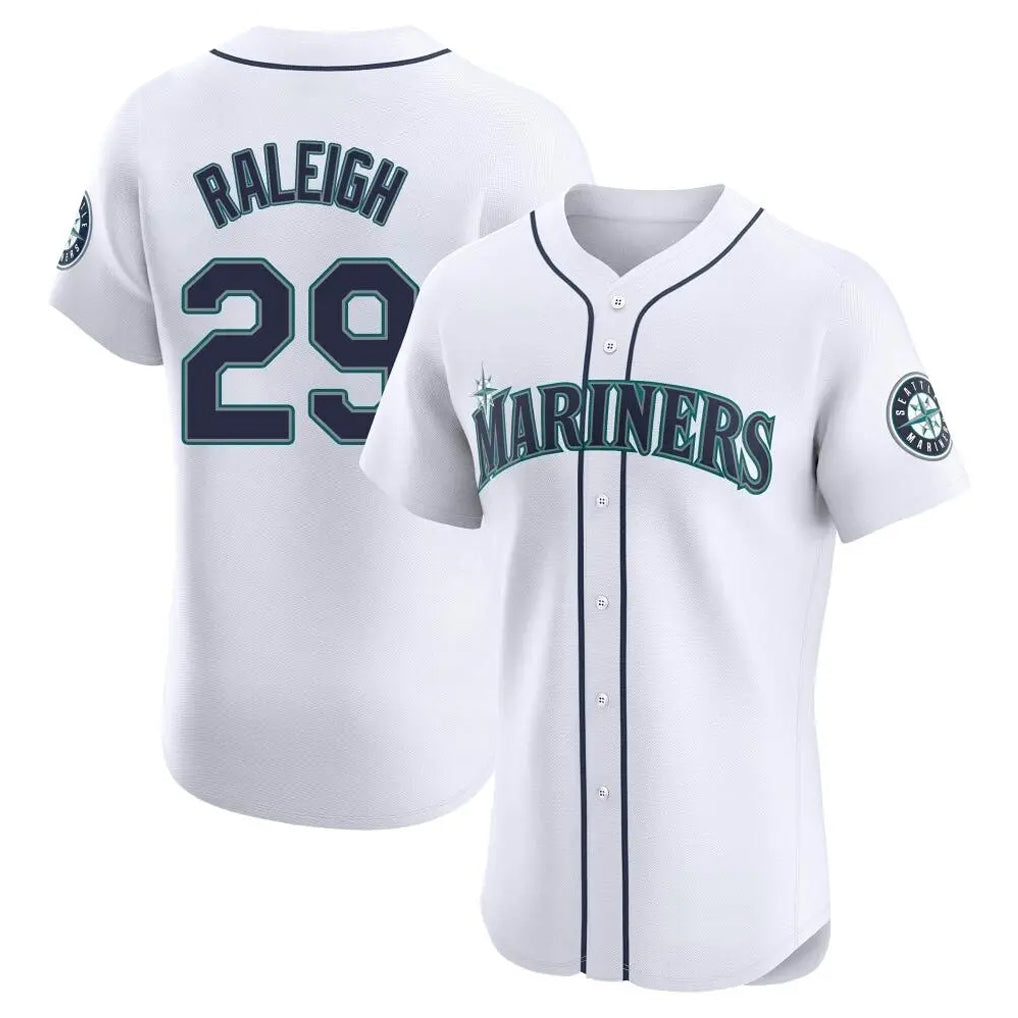 STECN S.Mariners #29 Cal Raleigh Player White Home Limited Elite Stitched Jerseys