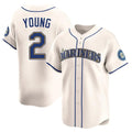STECN S.Mariners #2 Cole Young Player Cream Home Limited Stitched Jerseys