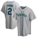STECN S.Mariners #2 Cole Young Player Gray Home Game Stitched Jerseys