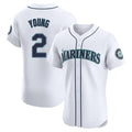 STECN S.Mariners #2 Cole Young Player White Home Limited Elite Stitched Jerseys