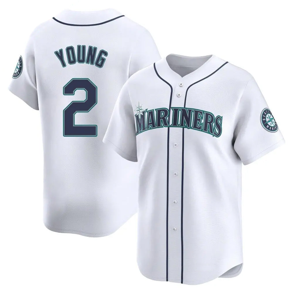 STECN S.Mariners #2 Cole Young Player White Home Limited Stitched Jerseys
