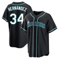 STECN S.Mariners #34 Felix Hernandez Player Black Fashion Home Limited Stitched Jerseys
