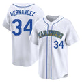 STECN S.Mariners #34 Felix Hernandez Player White Limited Throwback Cooperstown Collection Stitched Jerseys