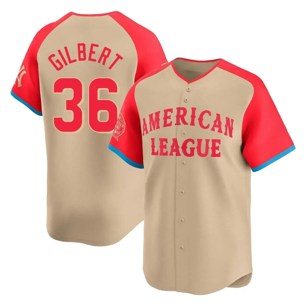 STECN S.Mariners #36 Logan Gilbert Player Cream American League All-Star Limited Game Stitched Jerseys