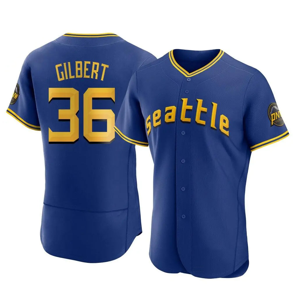 STECN S.Mariners #36 Logan Gilbert Player Royal City Connect Home Limited Elite Stitched Jerseys