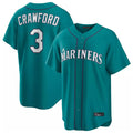 STECN S.Mariners #3 J.P. Crawford Player Teal Home Game Stitched Jerseys
