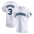 STECN S.Mariners #3 J.P. Crawford Player White Home Limited Elite Stitched Jerseys