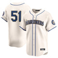 STECN S.Mariners #51 Ichiro Suzuki Player Cream Home Limited Stitched Jerseys