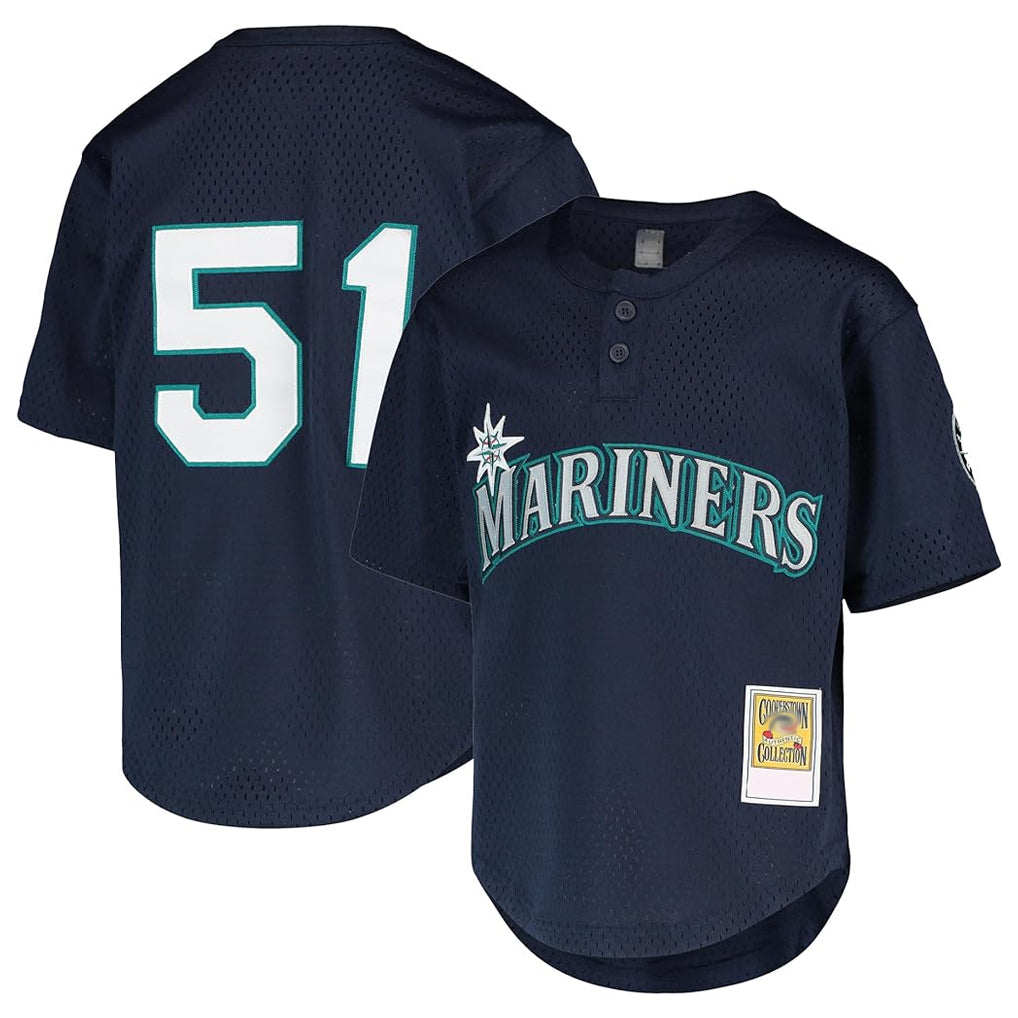 STECN S.Mariners #51 Ichiro Suzuki Player Navy Majestic Cool Base Game Stitched Jerseys