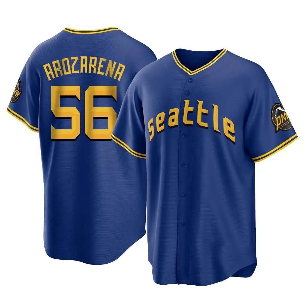 STECN S.Mariners #56 Randy Arozarena Player Royal Home Game Stitched Jerseys
