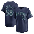 STECN S.Mariners #58 Luis Castillo Player Navy Home Limited Stitched Jerseys