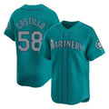 STECN S.Mariners #58 Luis Castillo Player Teal Home Limited Stitched Jerseys