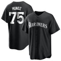 STECN S.Mariners #75 Andres Munoz Player Black Home Limited Stitched Jerseys