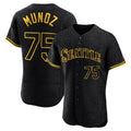 STECN S.Mariners #75 Andres Munoz Player Black Snake Skin City Home Limited Elite Stitched Jerseys