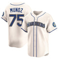 STECN S.Mariners #75 Andres Munoz Player Cream Home Limited Stitched Jerseys