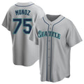 STECN S.Mariners #75 Andres Munoz Player Gray Home Game Stitched Jerseys