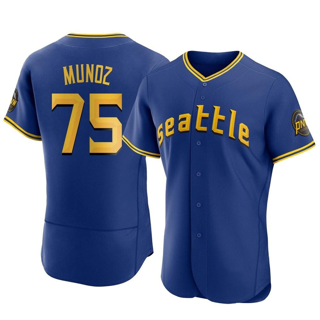 STECN S.Mariners #75 Andres Munoz Player Royal City Connect Home Limited Elite Stitched Jerseys