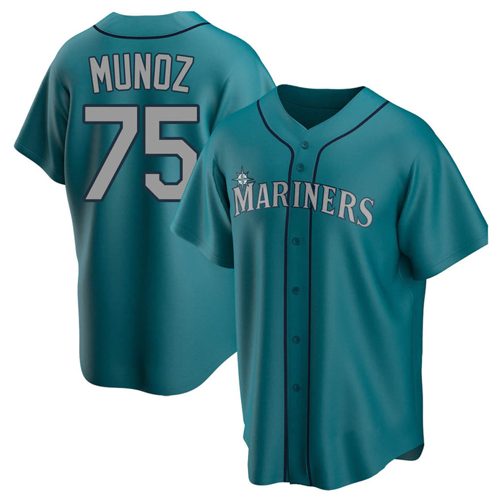 STECN S.Mariners #75 Andres Munoz Player Teal Home Game Stitched Jerseys
