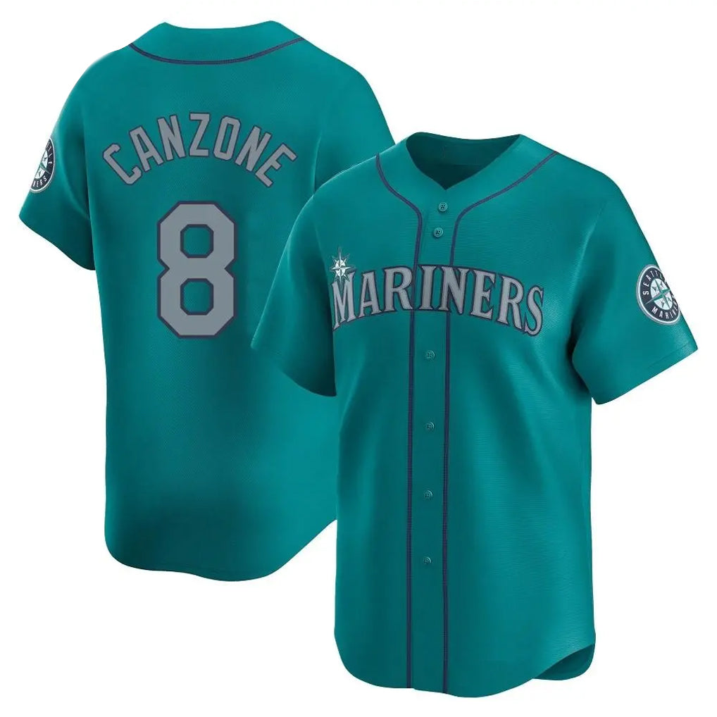 STECN S.Mariners #8 Dominic Canzone Player Teal Home Limited Stitched Jerseys
