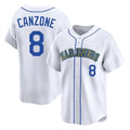 STECN S.Mariners #8 Dominic Canzone Player White Pitch Fashion Game Stitched Jerseys
