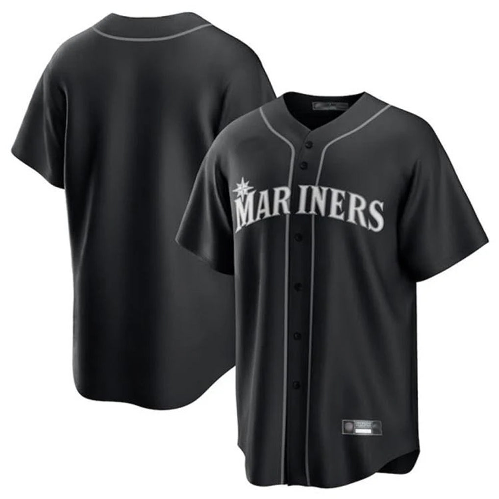STECN S.Mariners Blank Player Black Home Limited Stitched Jerseys