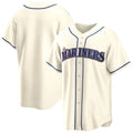 STECN S.Mariners Blank Player Cream Home Game Stitched Jerseys