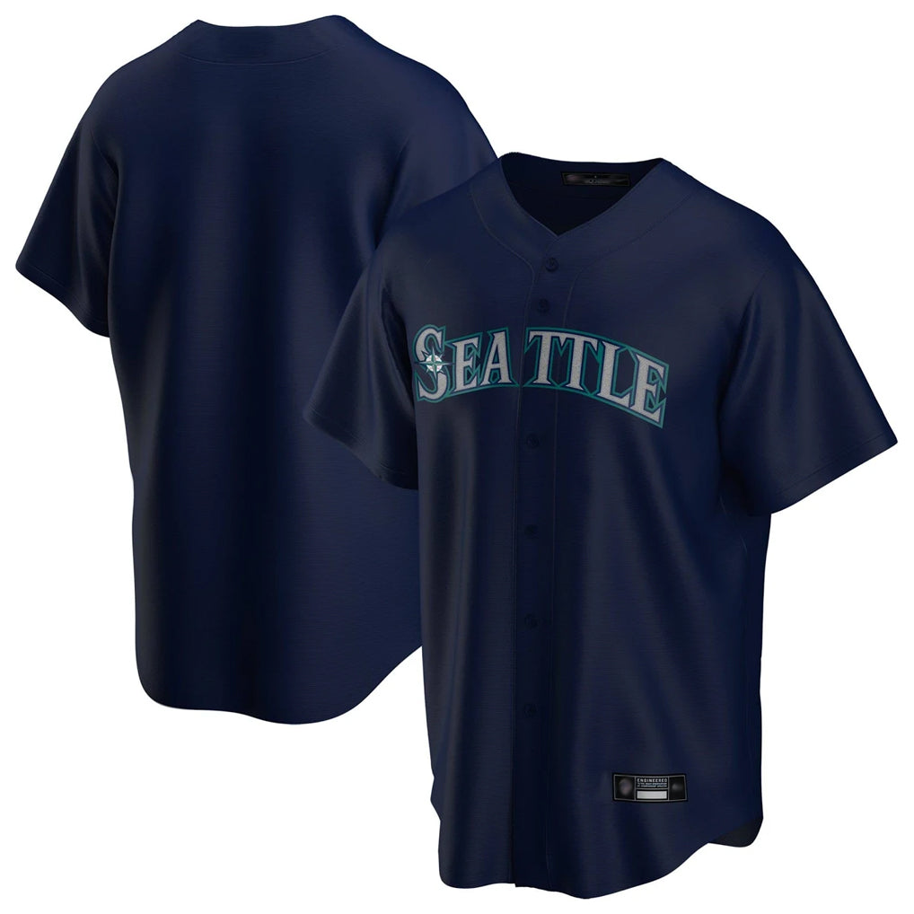 STECN S.Mariners Blank Player Navy Home Game Stitched Jerseys