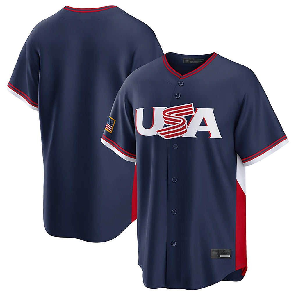 STECN S.Mariners Blank Player Navy USA 2026 World Classic Road Stitched Jerseys