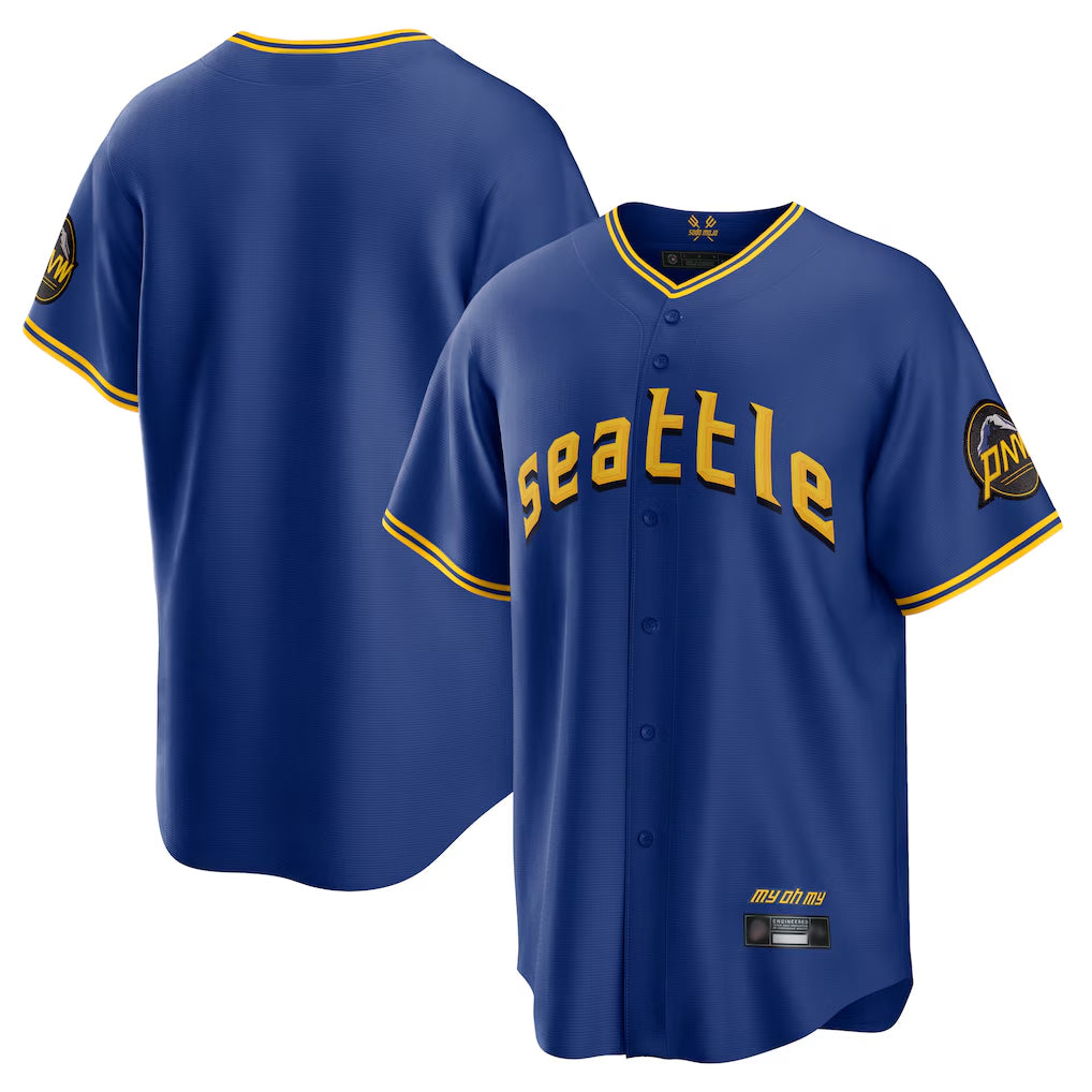 STECN S.Mariners Blank Player Royal City Connect Home Game Stitched Jerseys