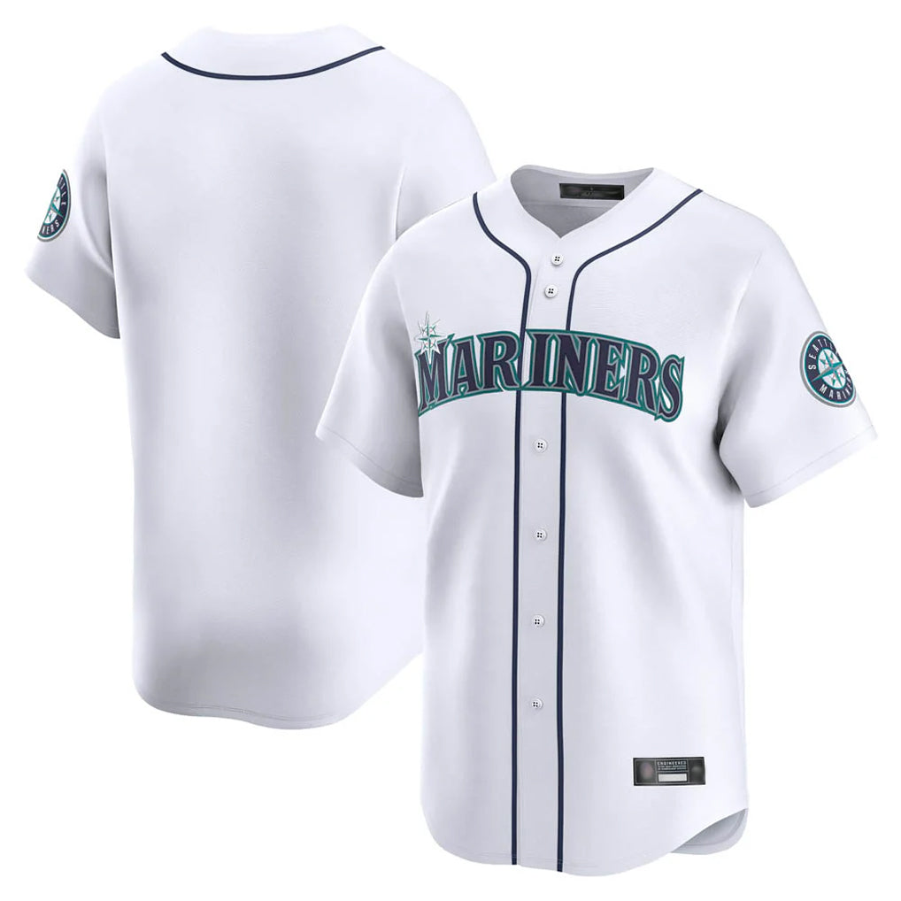 STECN S.Mariners Blank Player White Home Limited Stitched Jerseys