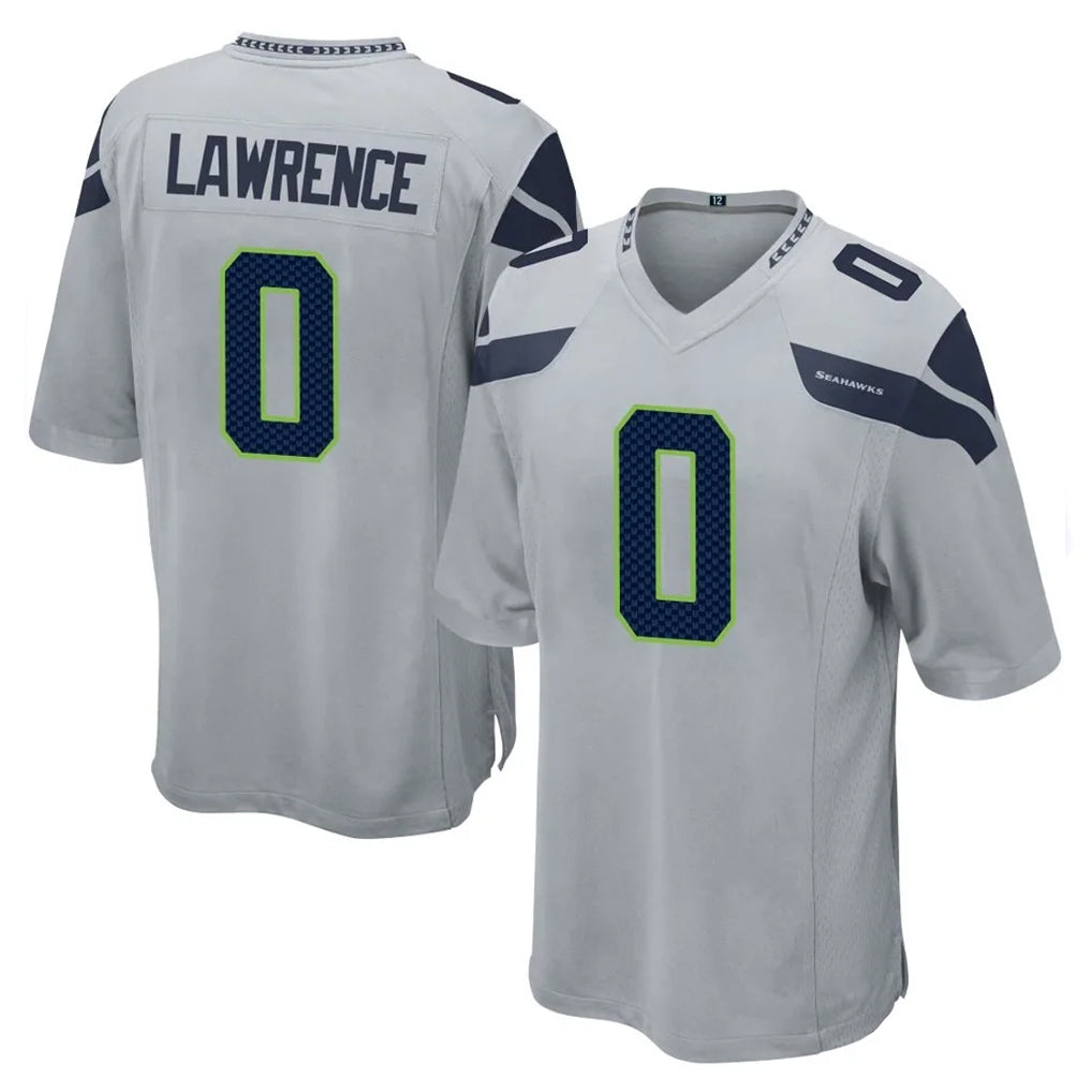 STECN S.Seahawks #0 DeMarcus Lawrence Player Gray Home Game Stitched Jerseys