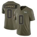 STECN S.Seahawks #0 DeMarcus Lawrence Player Olive 2025 Salute To Service Limited Home Game Stitched Jerseys