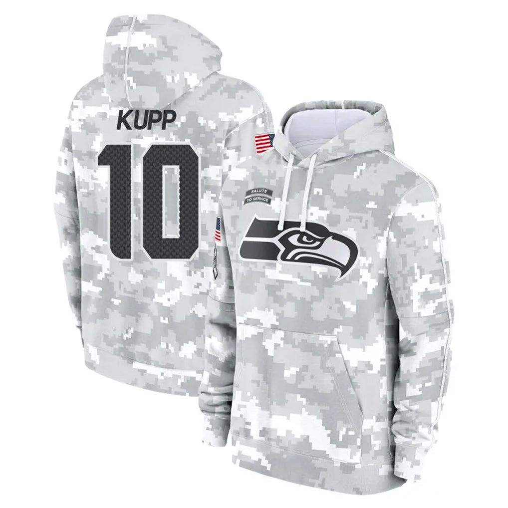 STECN S.Seahawks #10 Cooper Kupp Player Arctic Camo Limited Salute to Service Pullover Hoodies Game Stitched Jerseys