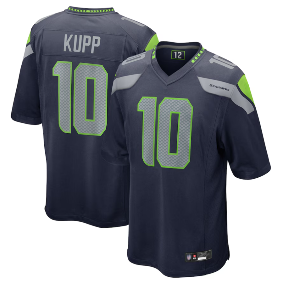STECN S.Seahawks #10 Cooper Kupp Player College Navy Game Stitched Jerseys