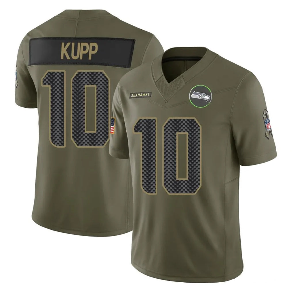 STECN S.Seahawks #10 Cooper Kupp Player Olive 2025 Salute To Service Limited Home Game Stitched Jerseys