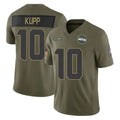 STECN S.Seahawks #10 Cooper Kupp Player Olive 2025 Salute To Service Limited Home Game Stitched Jerseys