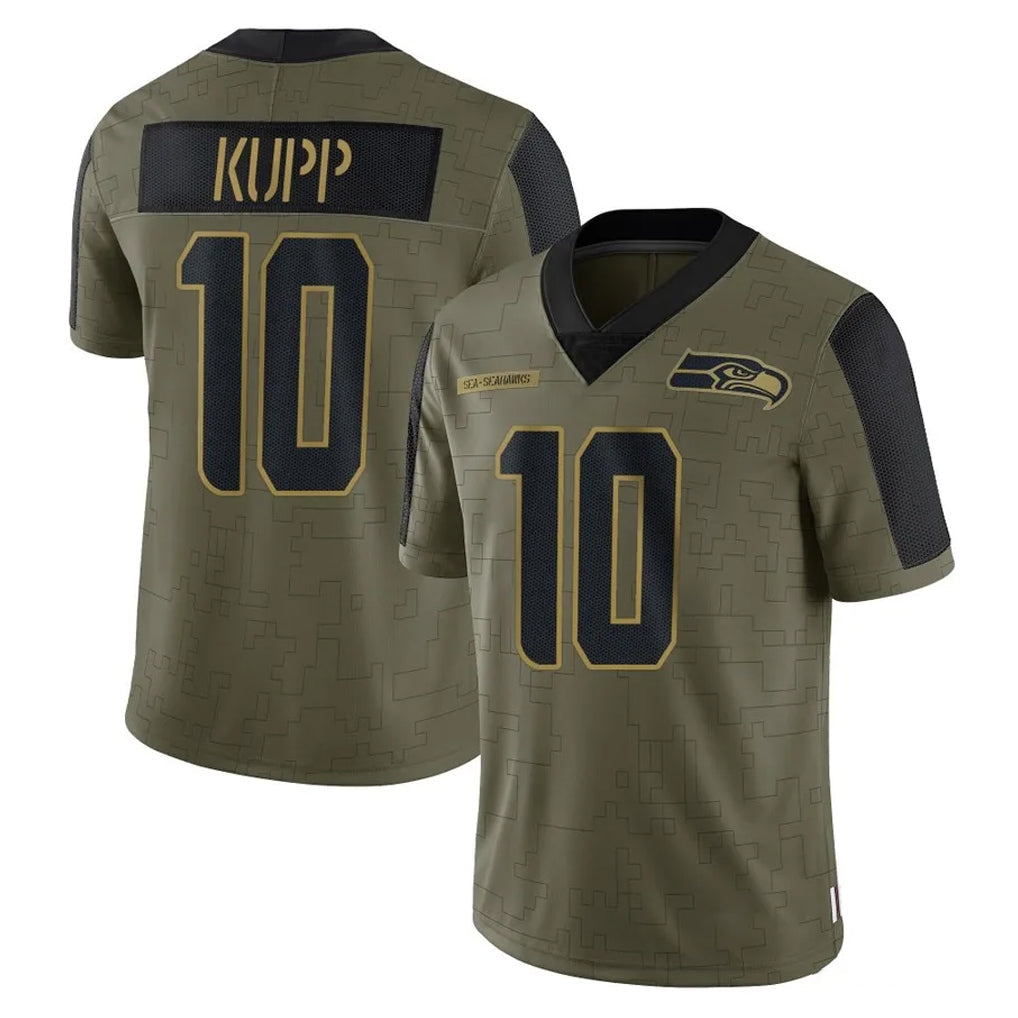 STECN S.Seahawks #10 Cooper Kupp Player Olive Salute To Service Limited Game Stitched Jerseys