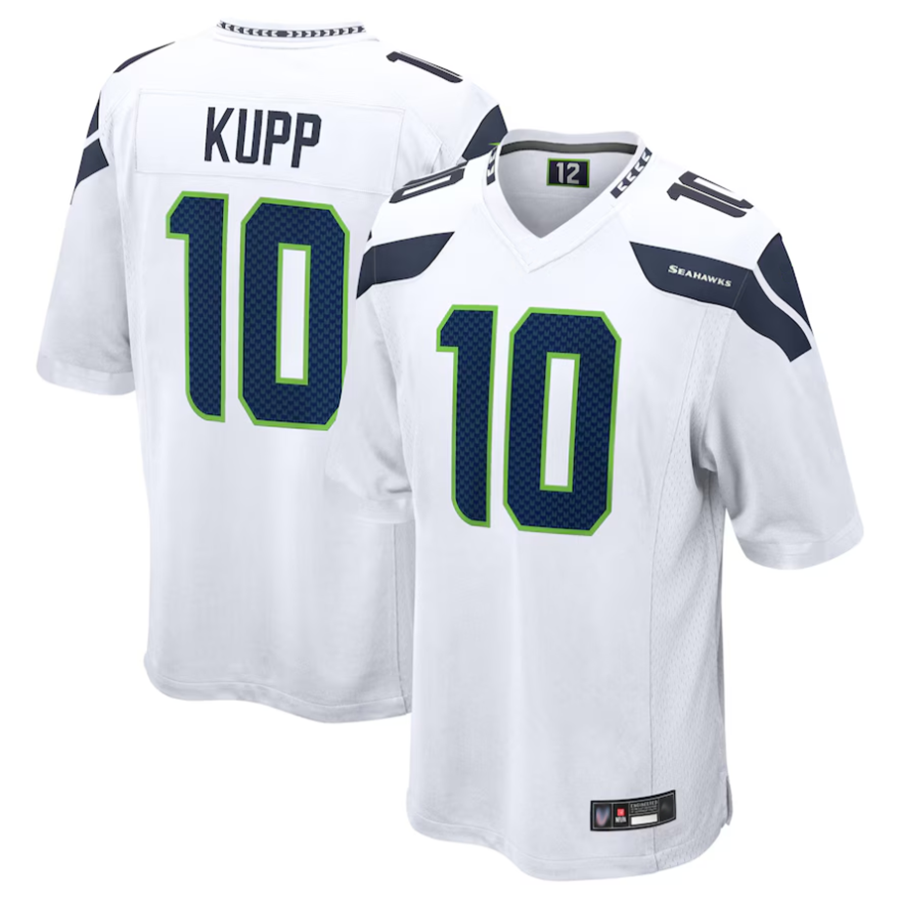 STECN S.Seahawks #10 Cooper Kupp Player White Replica Game Stitched Jerseys